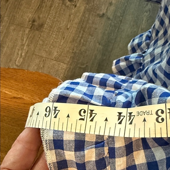 NWT BTFBM Blue Gingham Off-Shoulder  Elastic Waist Women’s Maxi Dress SZ XL - Picture 10 of 16